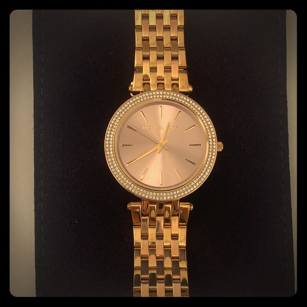 Michael Kors Gold-Tone Glitz Darci Watch
